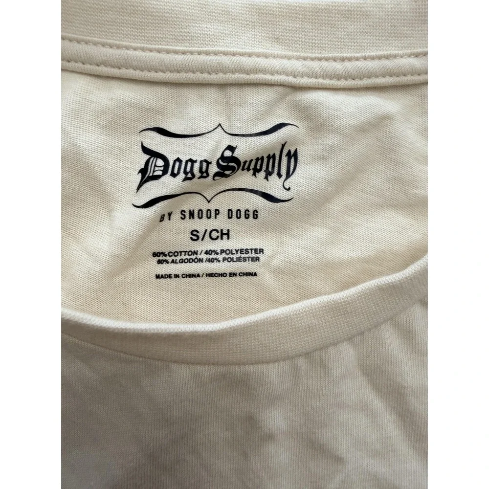Dogg Supply Snoop Dogg Shirt Mens Small Beige Bandana Graphic Tee Hip Hop - Picture 4 of 8